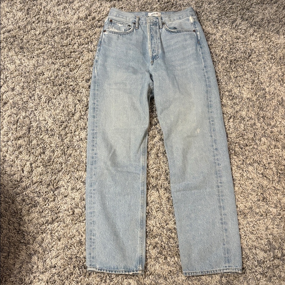 AGOLDE Light Blue High-Waisted Jeans